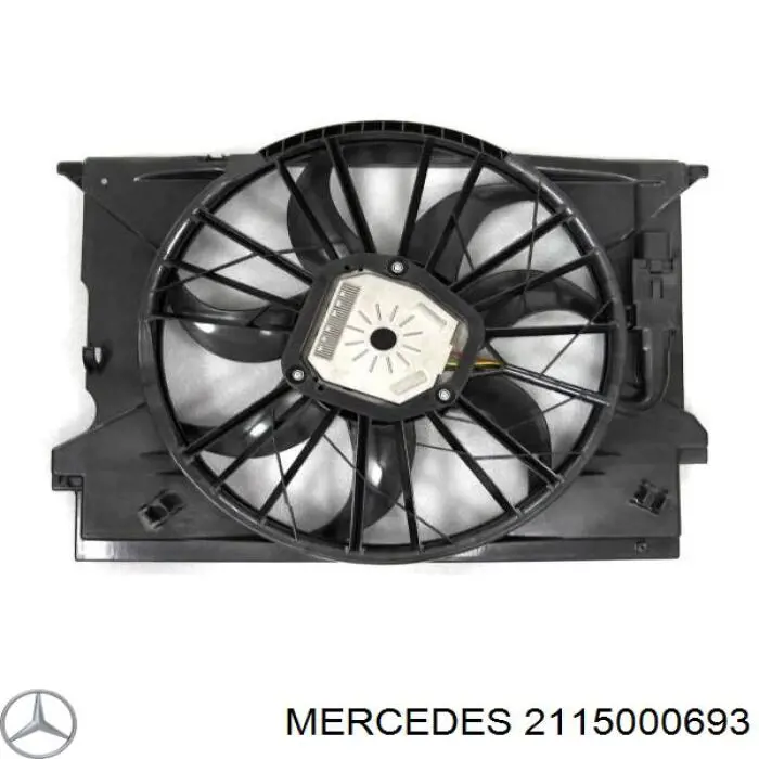 2115000693 Mercedes ventilador (rodete +motor refrigeración del motor con electromotor derecho)