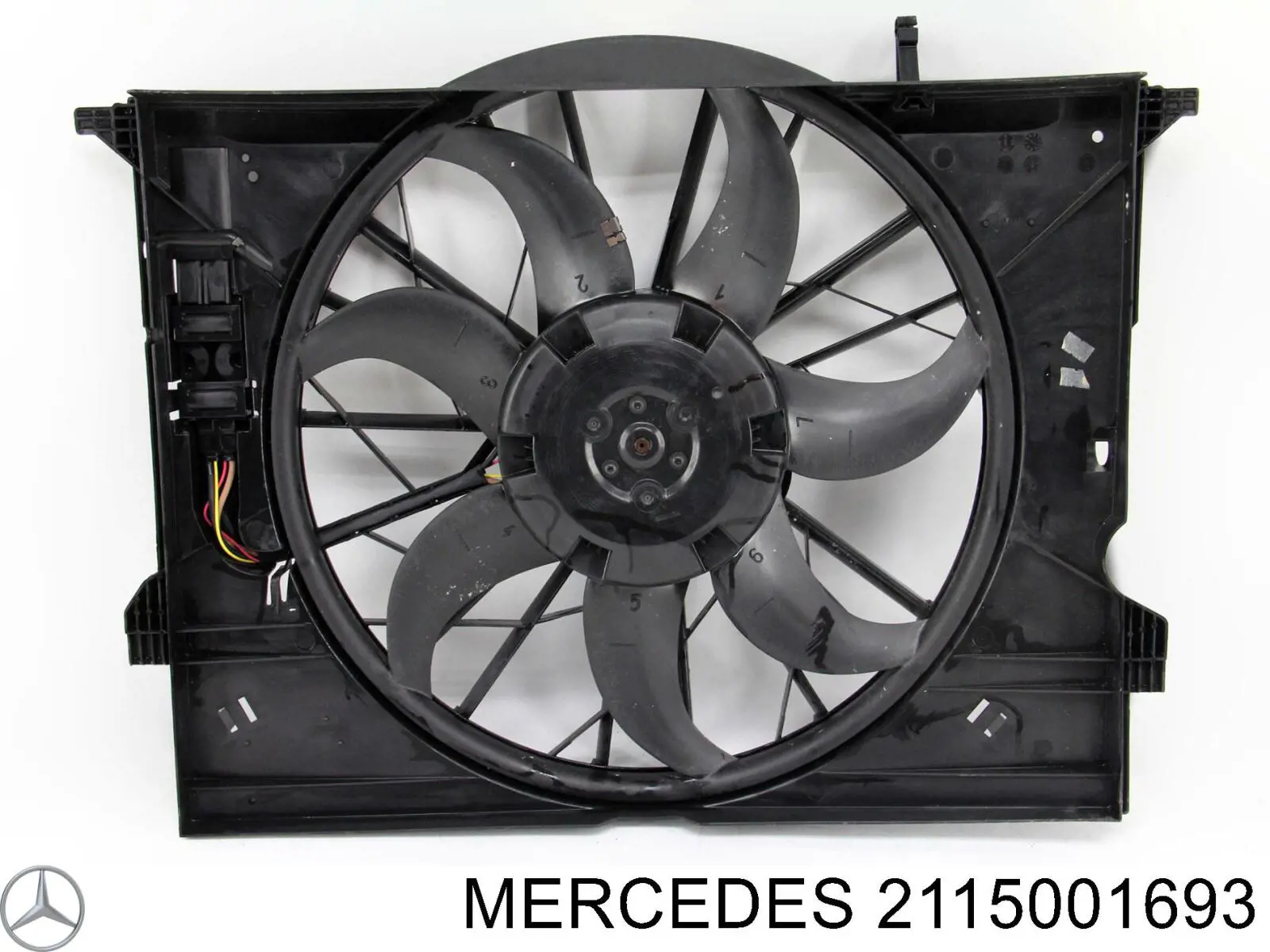 Comprar 2115001693 Mercedes Ventilador de refrigeración completo derecho (motor y hélice)