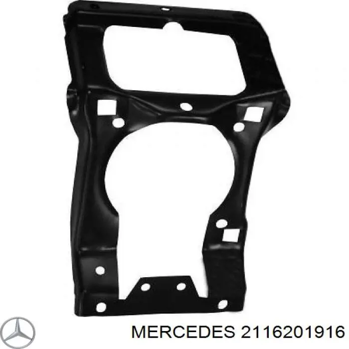 2116201916 Mercedes soporte de radiador vertical (panel de montaje para foco)