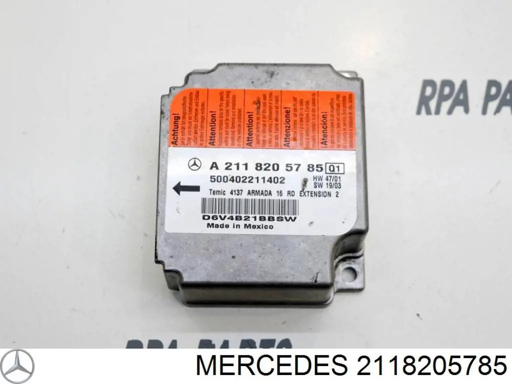 Módulo de control de airbag Mercedes 2118209485 precio, desde 66,79 EUR