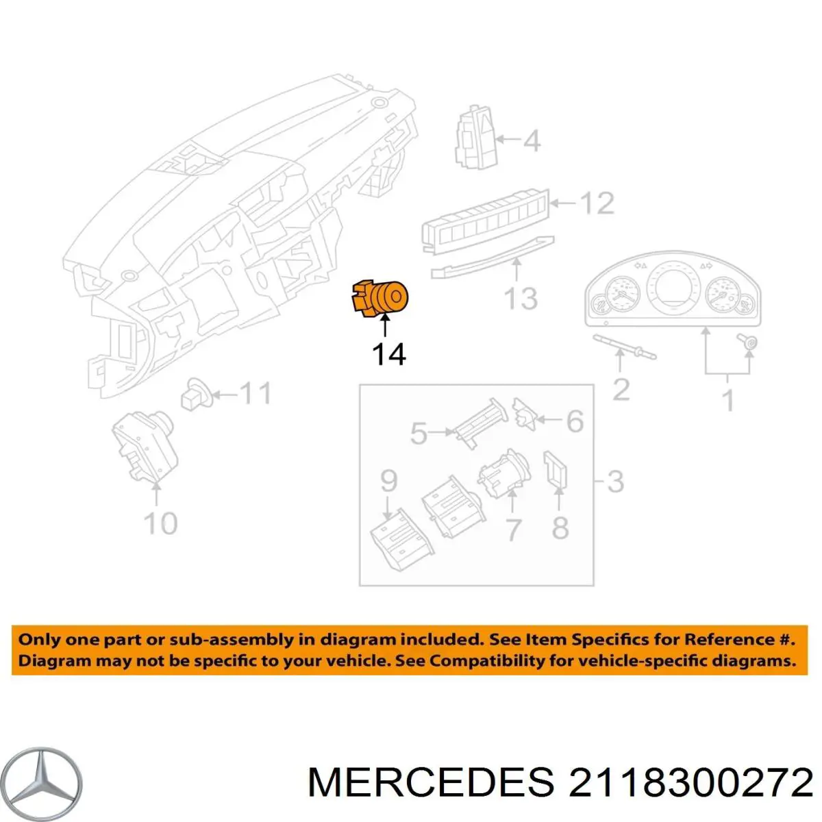 Sensor de temperatura del aire interior Mercedes 2118300272 precio, desde 42,11 EUR