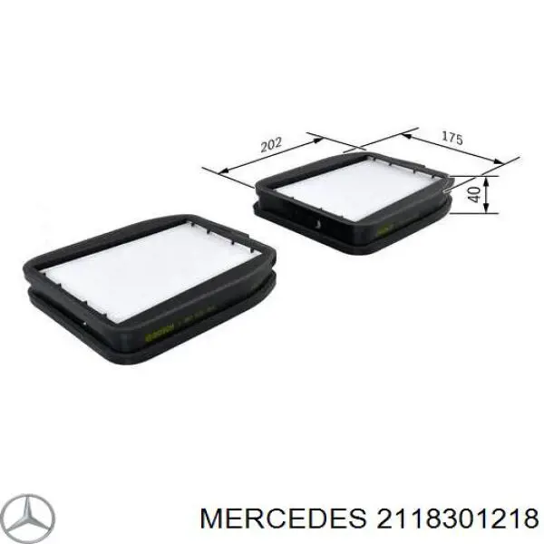 2118301218 Mercedes filtro habitáculo