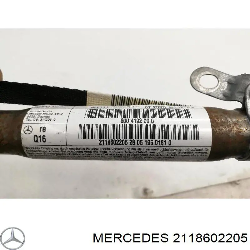 Airbag de cortina lateral derecha Mercedes 2118602205 precio, desde 88,57 EUR