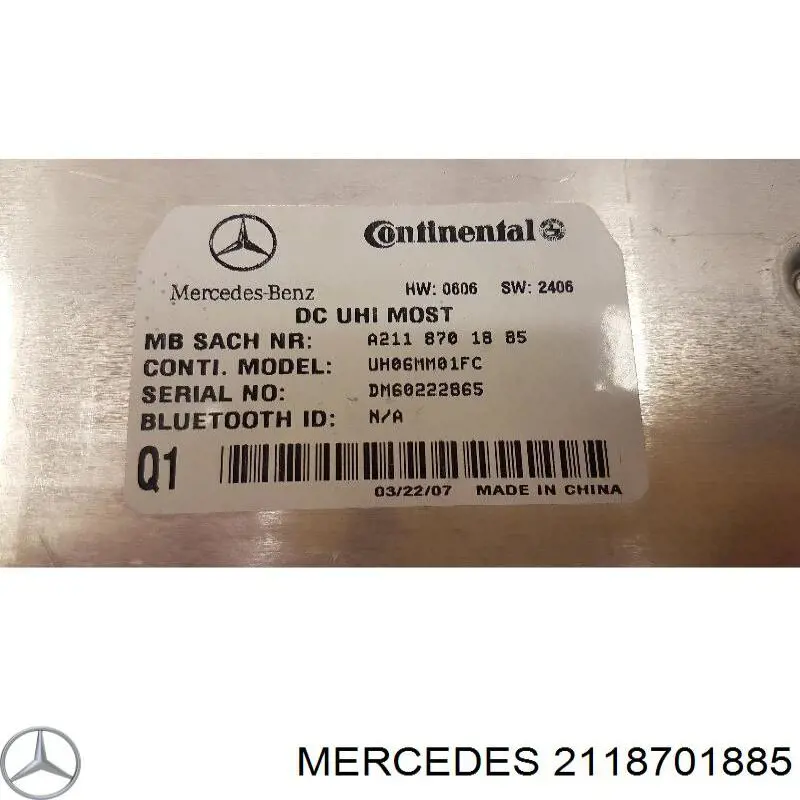 Comprar 2118701885 Mercedes Unidad de control Bluetooth