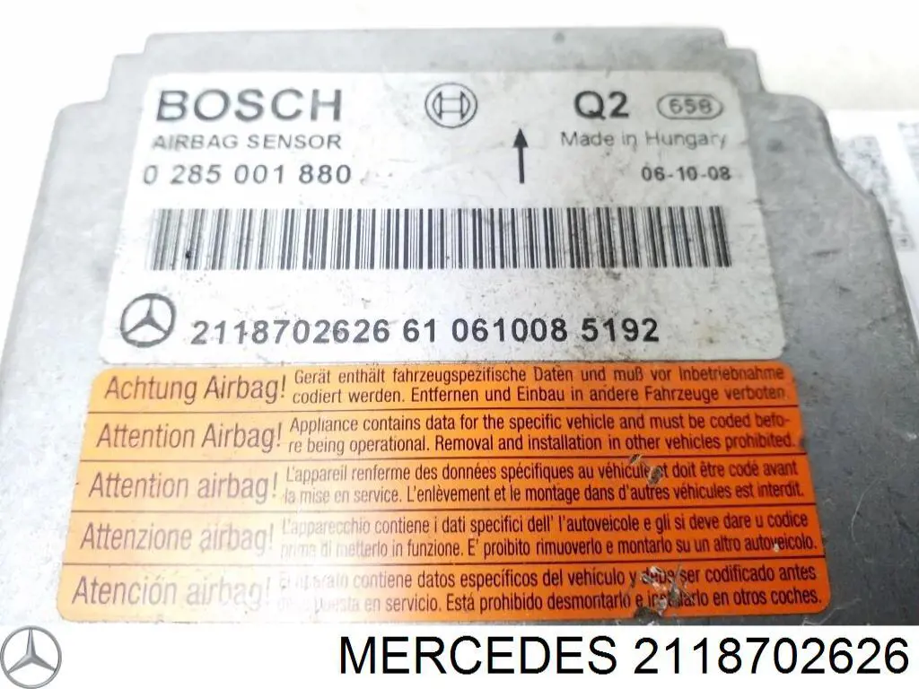 Comprar A211870588564 Mercedes Módulo de control de airbag
