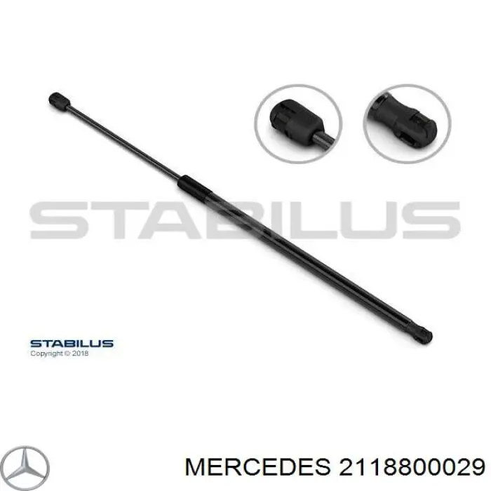 Amortiguador de capó 2118800029 Mercedes