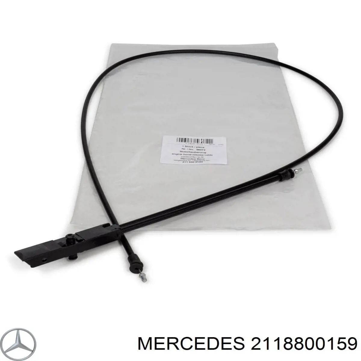 2118800159 Mercedes cable de apertura de capó del motor