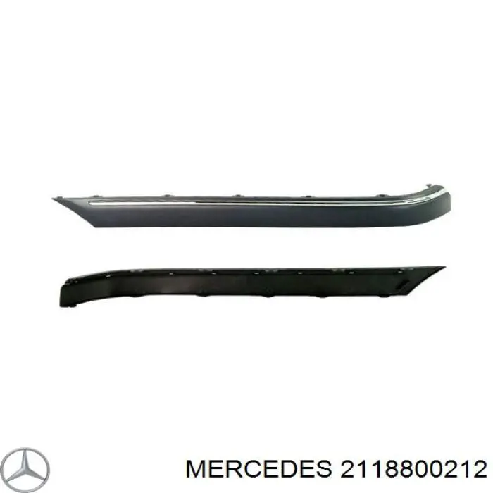 2118800212 Mercedes moldura de parachoques delantero derecho