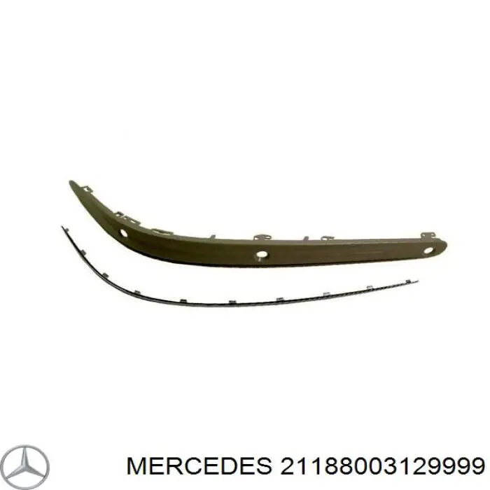 21188003129999 Mercedes protector parachoques trasero izquierdo
