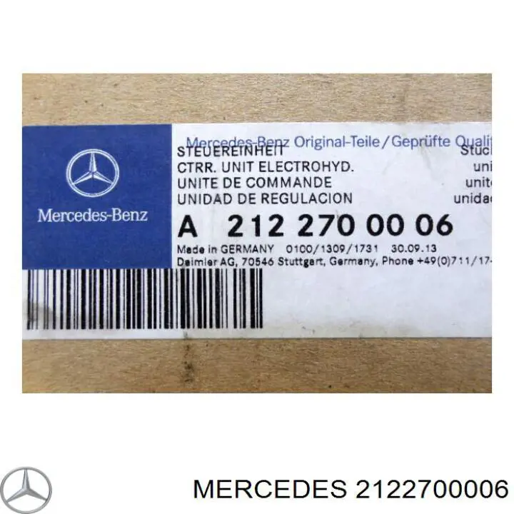 Cuerpo de válvulas de la transmisión automática Mercedes A212270000664 precio, desde 2263,30 EUR