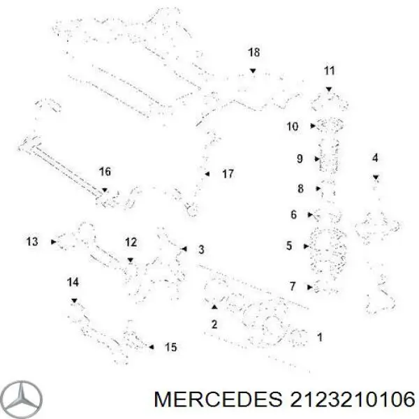 2123210106 Mercedes almohadilla de tope, suspensión delantera