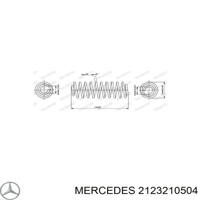2123210504 Mercedes muelle de suspensión eje delantero