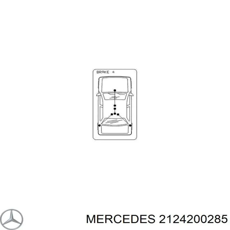 2124200285 Mercedes cable de freno de mano intermedio