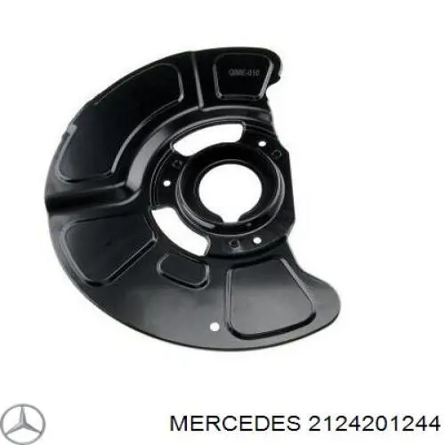 2124201244 Mercedes chapa protectora contra salpicaduras, disco de freno delantero derecho