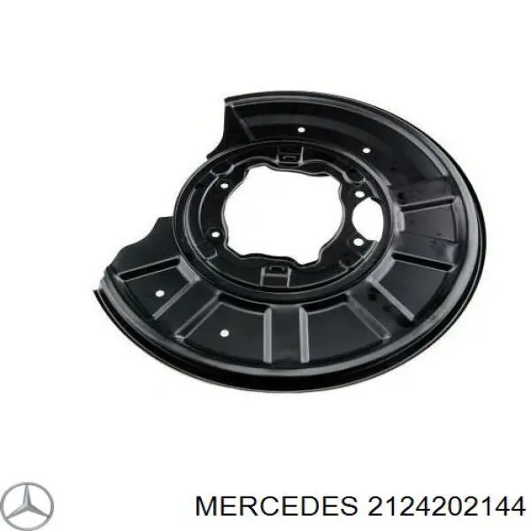 2124202144 Mercedes chapa protectora contra salpicaduras, disco de freno trasero izquierdo