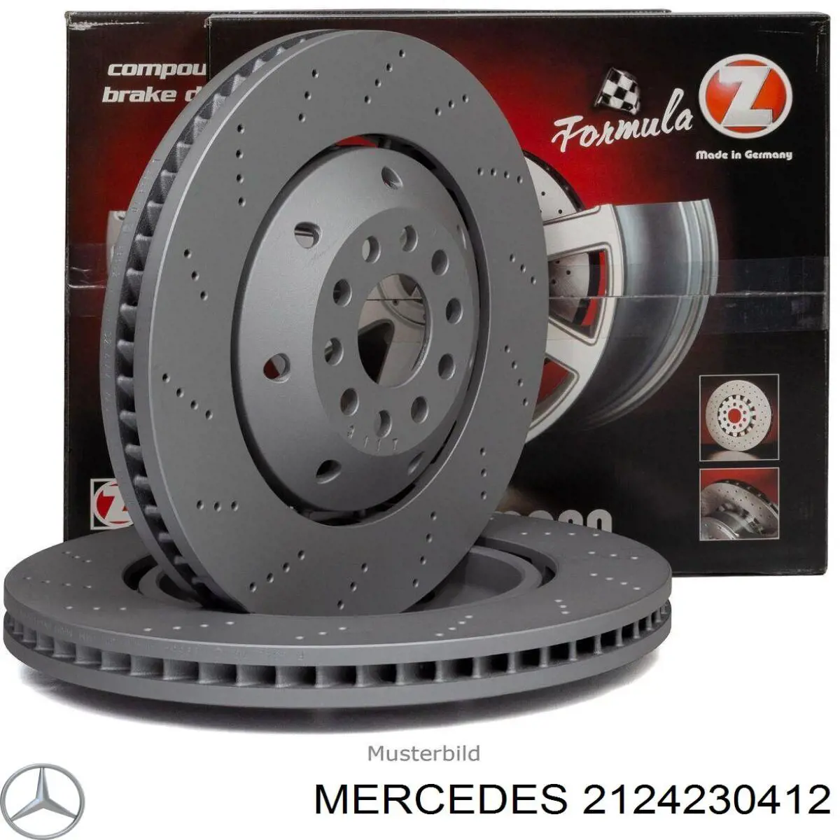 2124230412 Mercedes disco de freno trasero