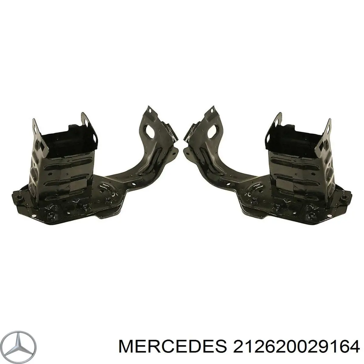 212620029164 Mercedes soporte de radiador derecha (panel de montaje para foco)