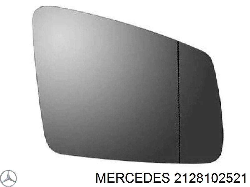 2128102521 Mercedes cristal de espejo retrovisor exterior derecho