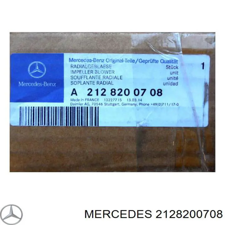 Ventilador habitáculo 2128200708 Mercedes