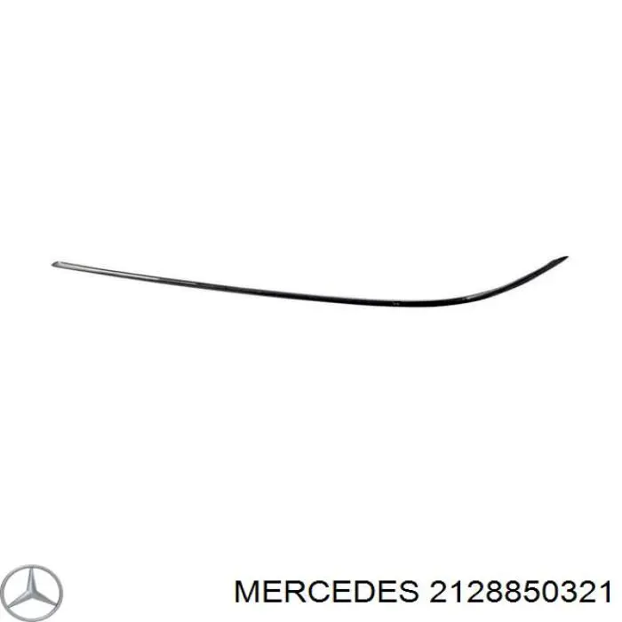 2128850321 Mercedes moldura de parachoques delantero izquierdo