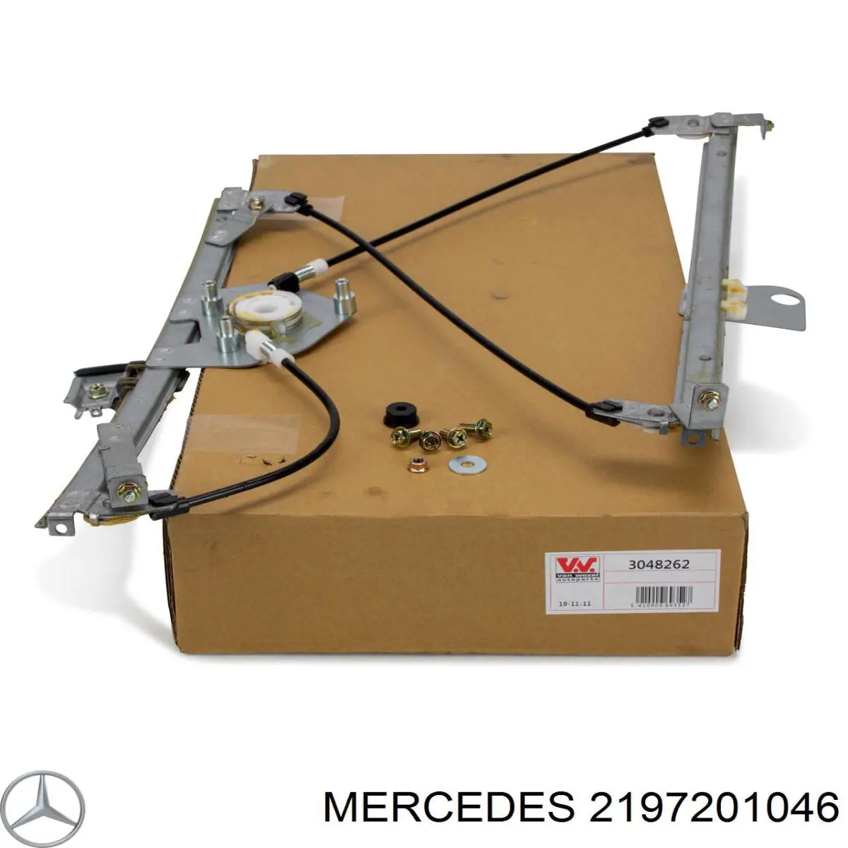 2197201046 Mercedes mecanismo de elevalunas, puerta delantera derecha