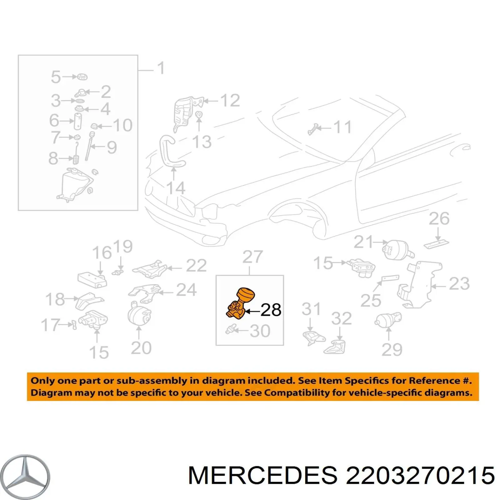 Comprar 2203270215 Mercedes Recipiente neumático