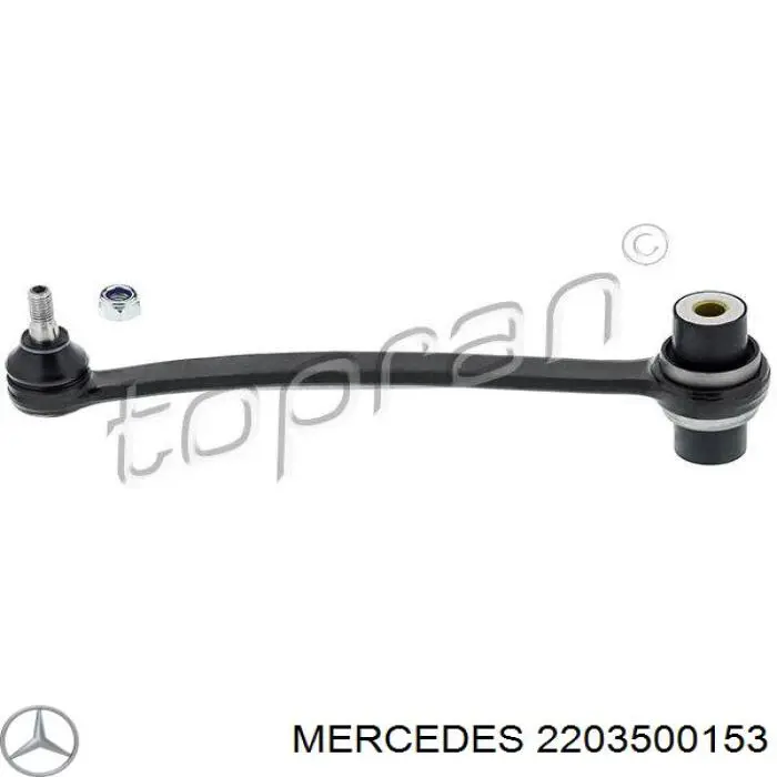 2203500153 Mercedes barra transversal de suspensión trasera