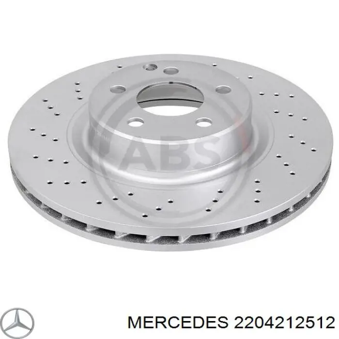 2204212512 Mercedes freno de disco delantero