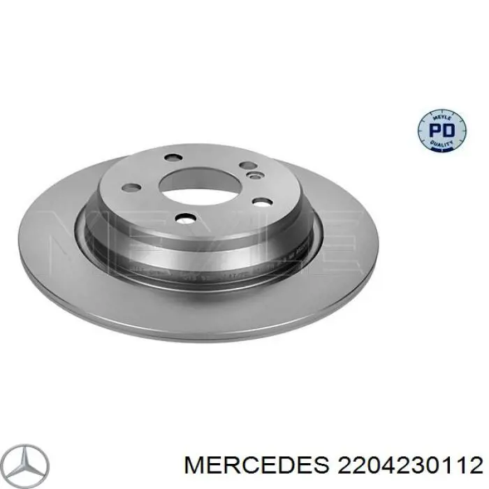 2204230112 Mercedes disco de freno trasero
