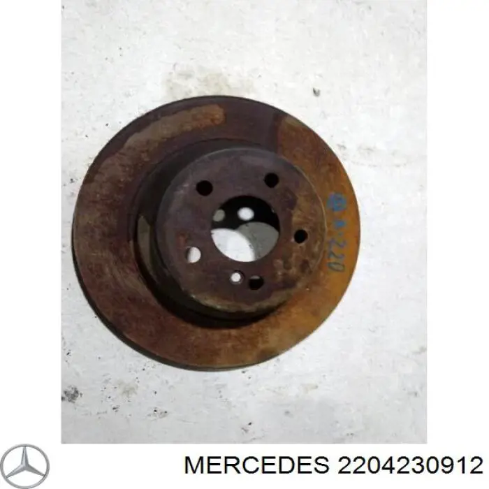 2204230912 Mercedes disco de freno trasero