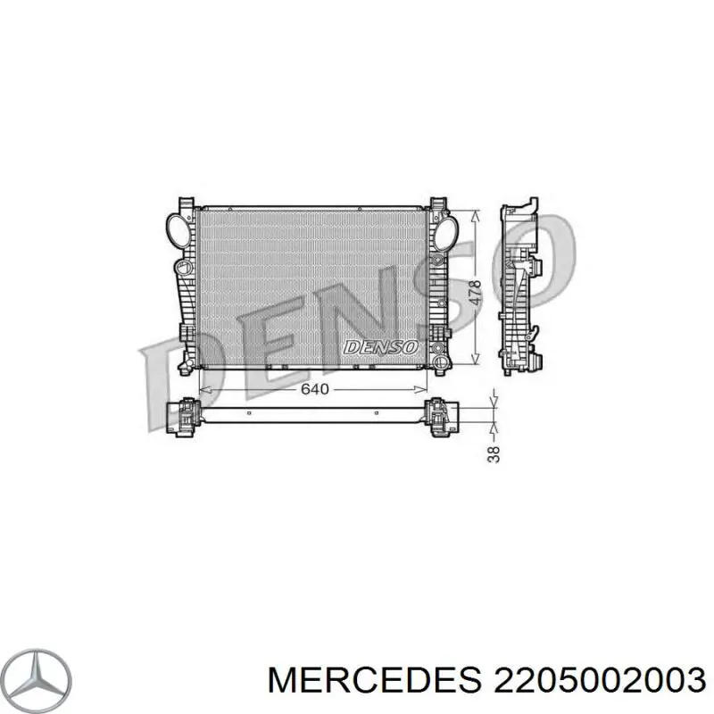 2205002003 Mercedes radiador