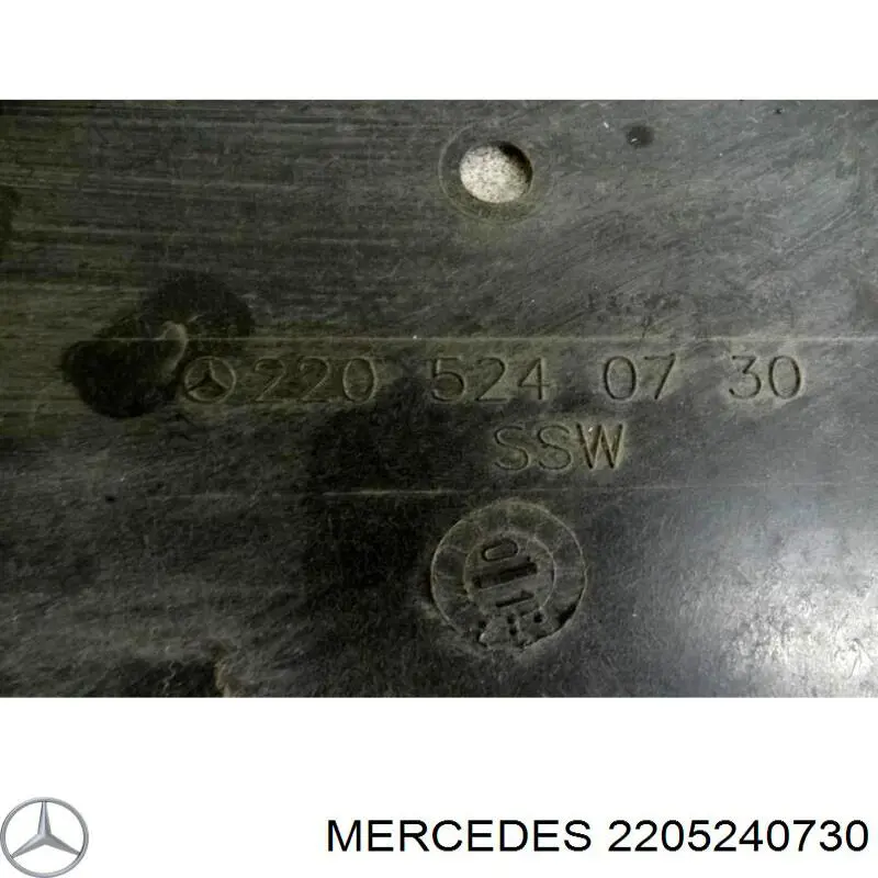 A2205240730 Mercedes protección motor / empotramiento