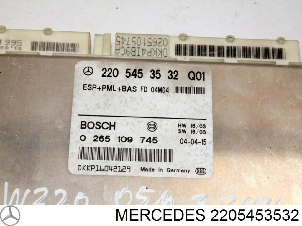 Módulo de control de ESP Mercedes 2205453532 precio, desde 119,06 EUR