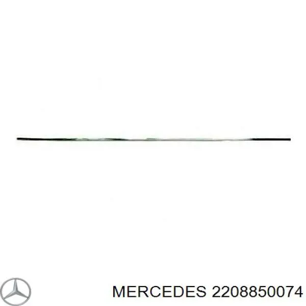 2208850074 Mercedes moldura de parachoques trasero central