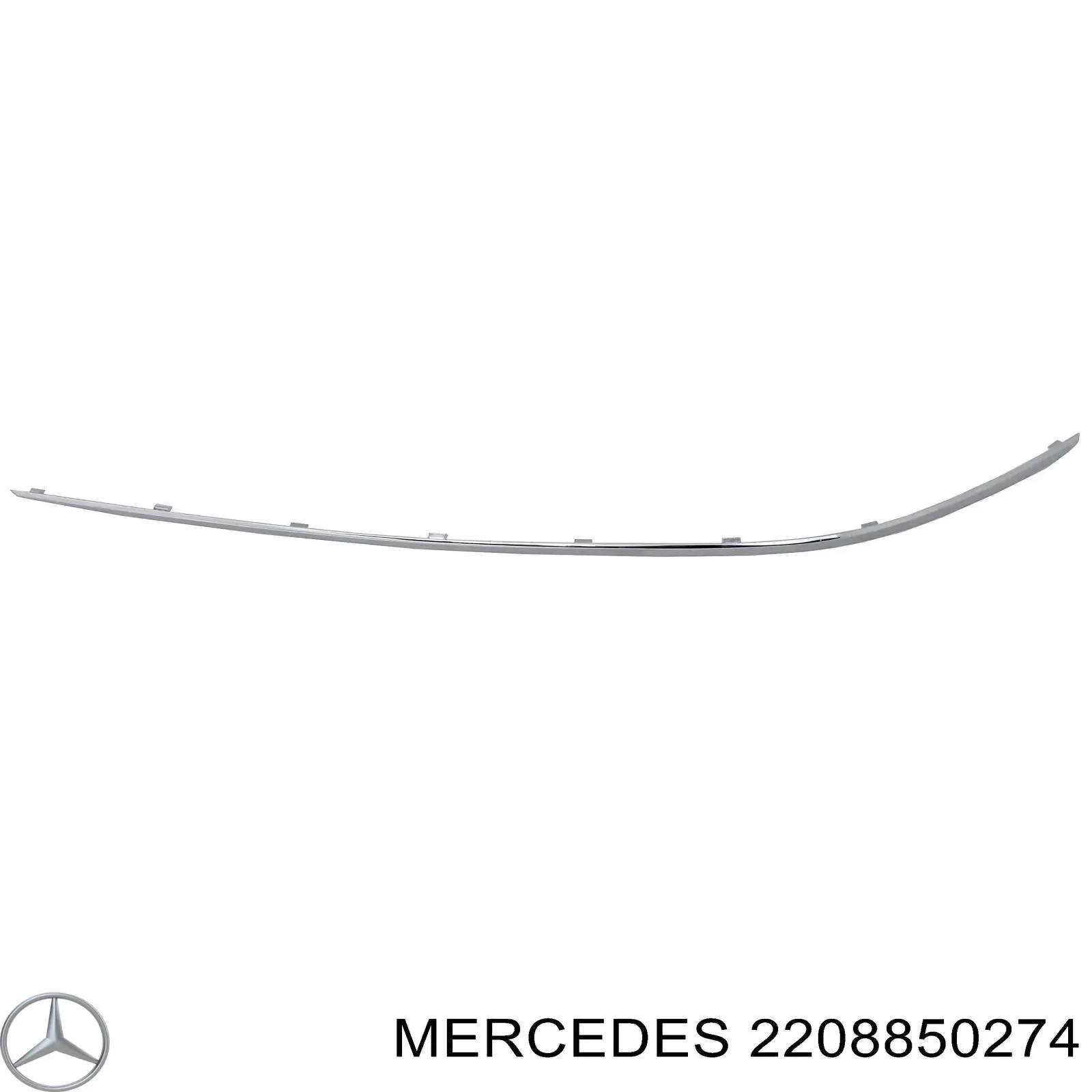 Moldura del parachoques delantero derecho Mercedes 2208850274 precio, desde 18,95 EUR