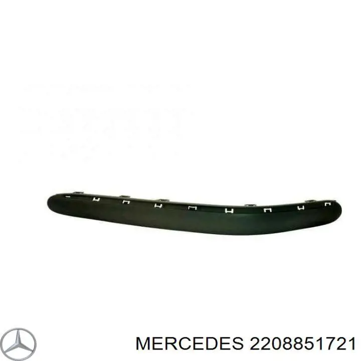 22088517219999 Mercedes listón embellecedor/protector, parachoque delantero izquierdo