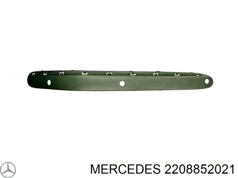 2208852021 Mercedes listón embellecedor/protector, parachoques delantero derecho