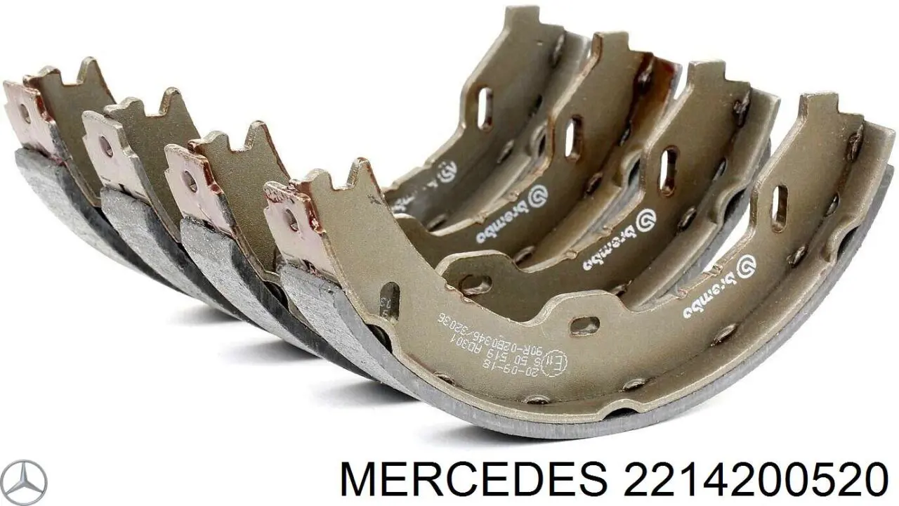 2214200520 Mercedes juego de zapatas de frenos, freno de estacionamiento