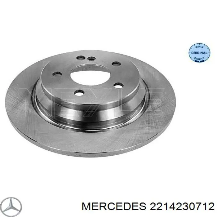 2214230712 Mercedes disco de freno trasero