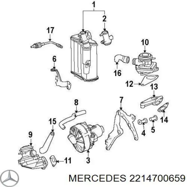 2214700659 Mercedes adsorbente de vapor de combustible