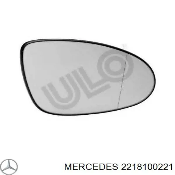 2218100221 Mercedes Cristal de espejo retrovisor derecho