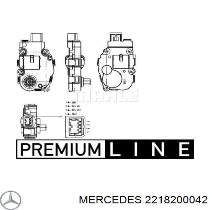 2218200042 Mercedes elemento de reglaje valvula mezcladora actuador de compuerta