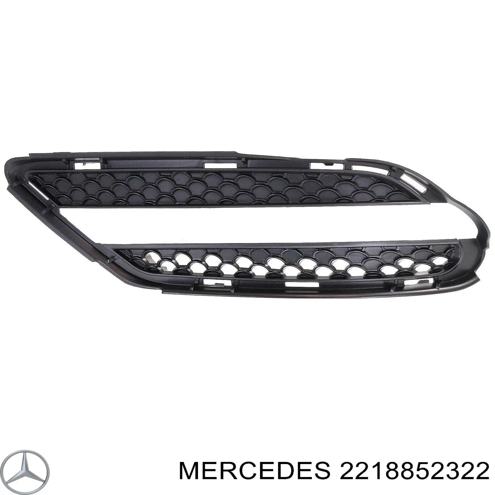 2218852322 Mercedes rejilla de ventilación, parachoques trasero, central