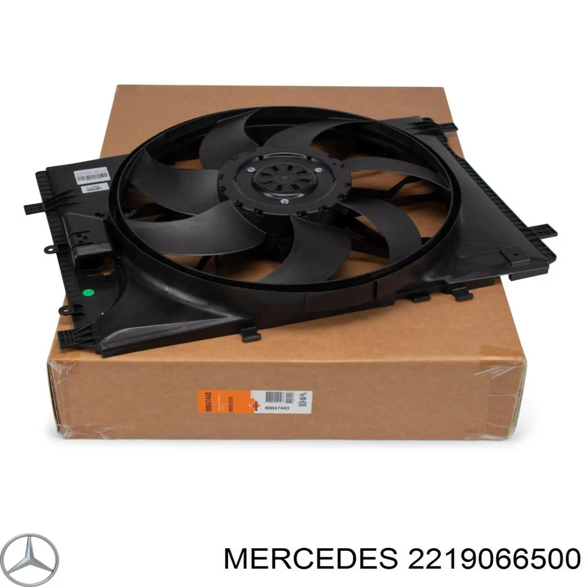 2219066500 Mercedes difusor de radiador, ventilador de refrigeración, condensador del aire acondicionado, completo con motor y rodete