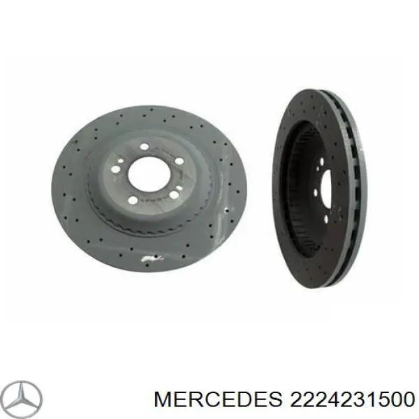 2224231500 Mercedes disco de freno trasero