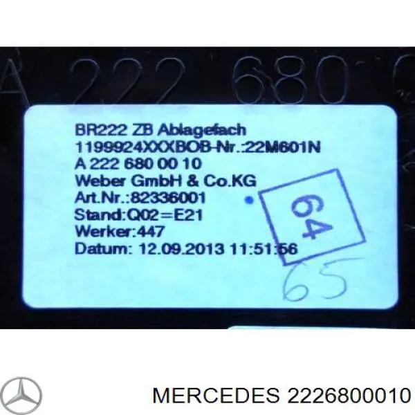 A2226800010 Mercedes