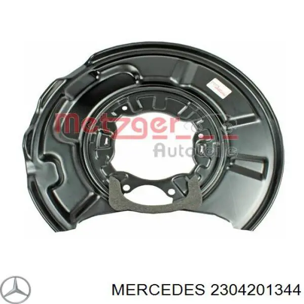2304201344 Mercedes chapa protectora contra salpicaduras, disco de freno trasero izquierdo