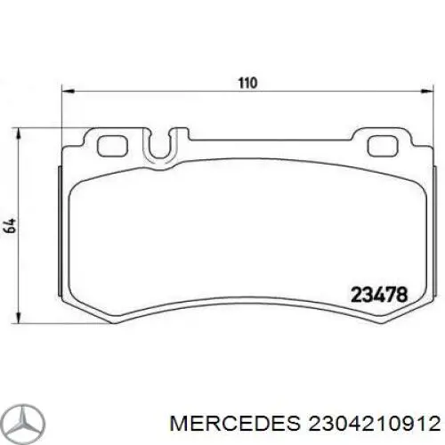 2304210912 Mercedes freno de disco delantero