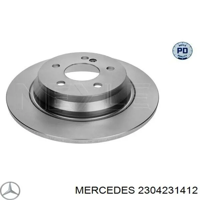 2304231412 Mercedes disco de freno trasero