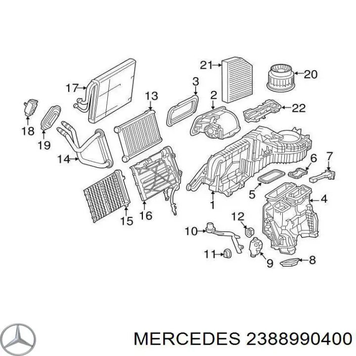 2388990400 Mercedes Aromatizante para tablero